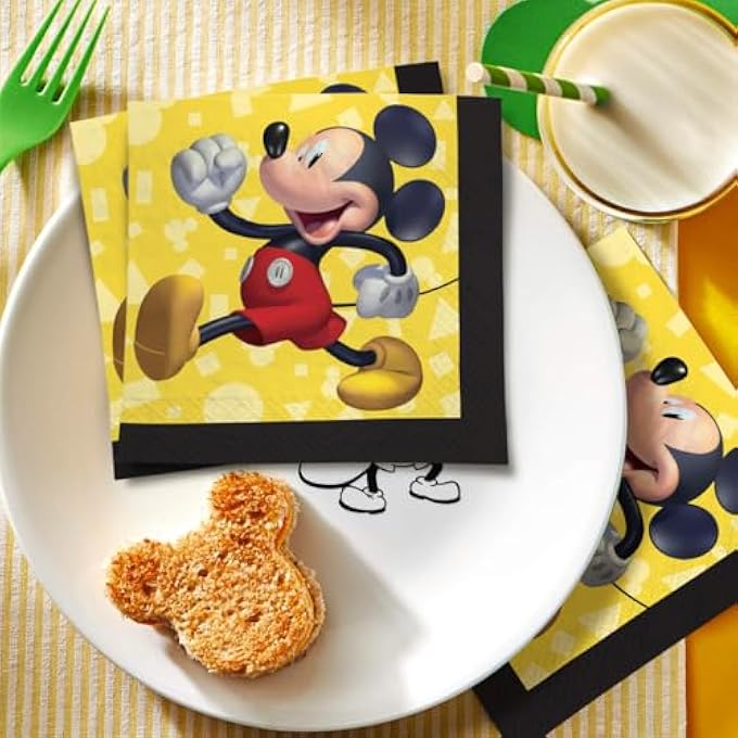 MICKEY MOUSE BEVERAGE NAPKINS | MULTICOLOR | DISPOSABLE | 16 PCS. - Image 2